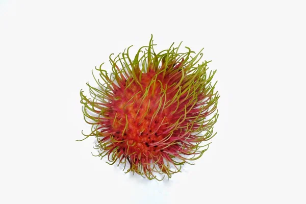 Rambutan Een Witte Achtergrond — Stockfoto