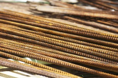 paslı demir çubuklar. 