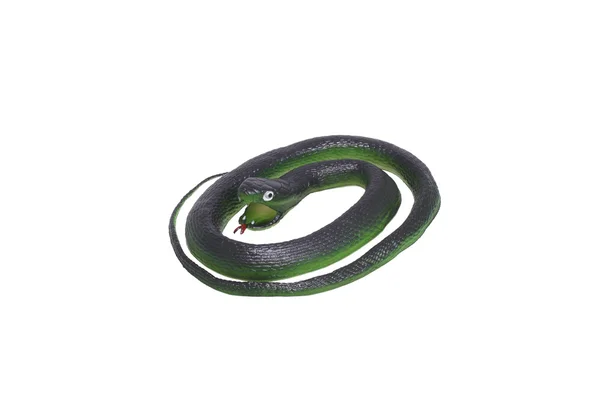Toy snake coiled in the ring. — Stock Photo, Image