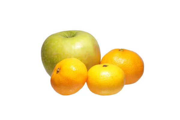 Fruits. Apple, tree mandarin. — Stock Photo, Image