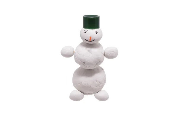 Zabawka Snowman plastelina. — Zdjęcie stockowe