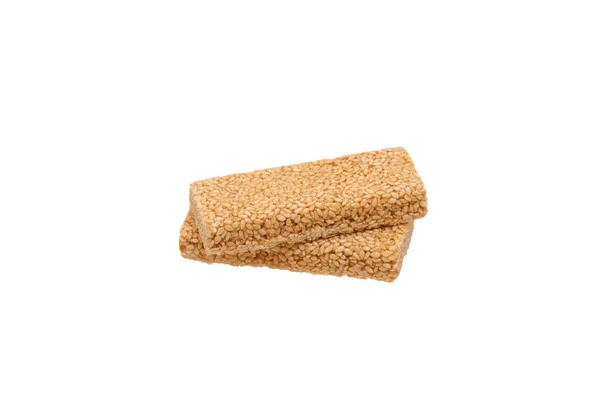 Peanut brittle z sezamem. — Zdjęcie stockowe