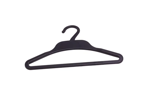 Black plastic clothes hanger. — Stock Photo, Image