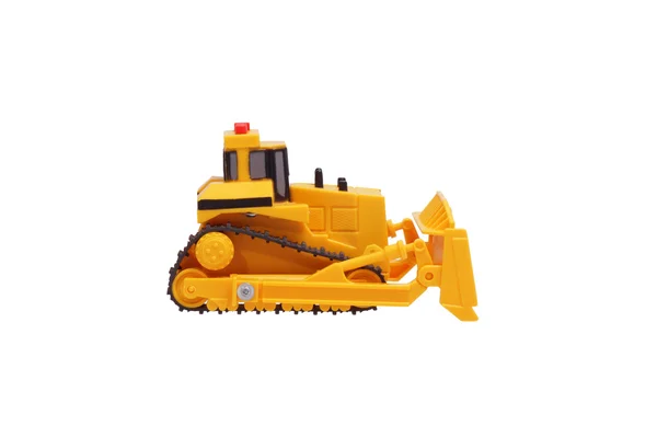 Bulldozer de brinquedo. Vista lateral . — Fotografia de Stock