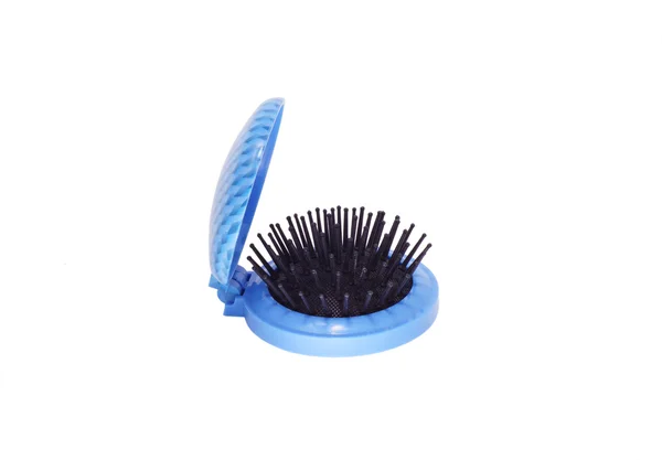 Foldable hairbrush with mirror. — Stock Photo, Image