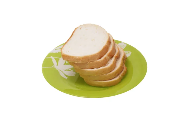 Sliced bread on a plate. — Stock Photo, Image