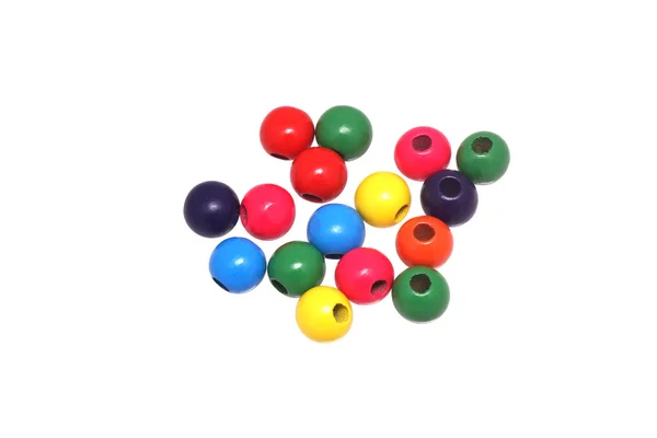 Parlak ahşap boncuk.