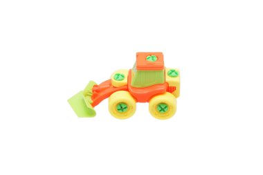 Plastic toy tractor.