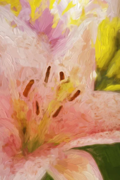 Krásná impresionistickou malbu jediné Lily — Stock fotografie