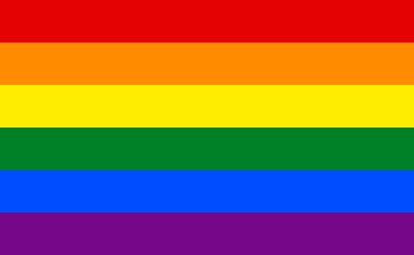The official flag of Gay Pride Movement in both color and dimensions