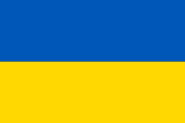 The official flag of the Ukraine in both color and dimension