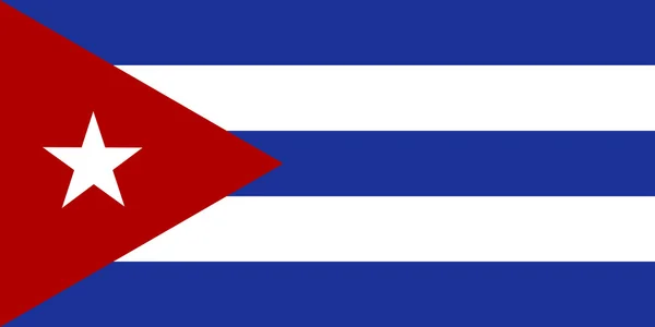 La bandera oficial de la República de Cuba, tanto en color como en color. La bandera fue adoptada el 20 de mayo de 1902 — Archivo Imágenes Vectoriales