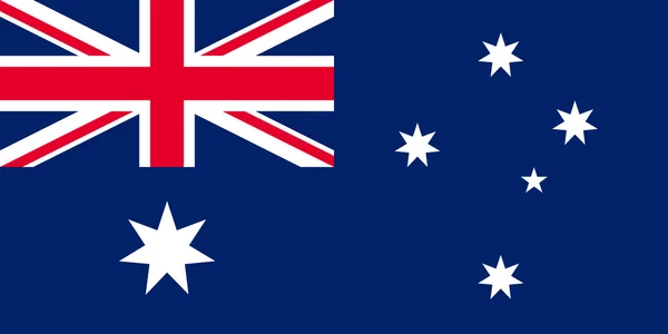 The official flag of the Commonwealth of Australia in both sze and color. — Stok Vektör