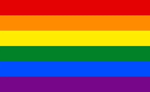 La bandera oficial del Movimiento Orgullo Gay en color y dimensiones — Archivo Imágenes Vectoriales