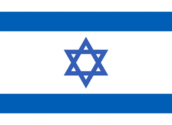 The official flag of the State of Israel in both color and dimensions. — Stock vektor