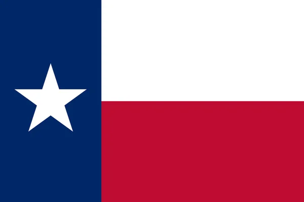 La bandera oficial del estado de texas en color y dimensiones. También conocida como Lone Star Flag — Archivo Imágenes Vectoriales