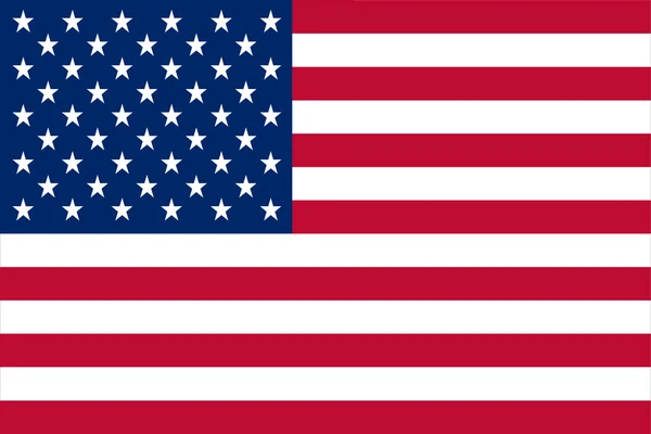 Die Fahne der Vereinigten Staaten von Amerika im Verhältnis 2: 3. viele kommerzielle Flaggen werden im Verhältnis 2: 3 dargestellt — Stockvektor
