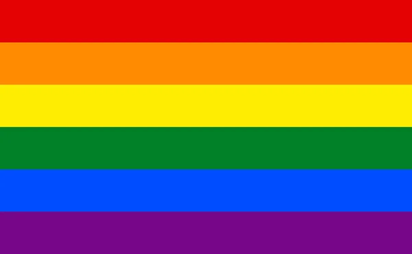 A bandeira oficial do Movimento Orgulho Gay em ambas as cores e dimensões —  Vetores de Stock