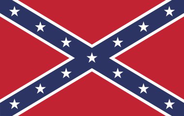 The battle flag of the Army of Tennessee.  Also known as the Confederate Rebel Flag used during the American Civil War.