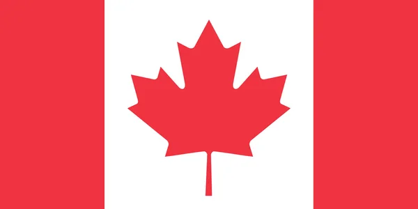 Die offizielle flagge von kanada in farbe und proportionen — Stockvektor
