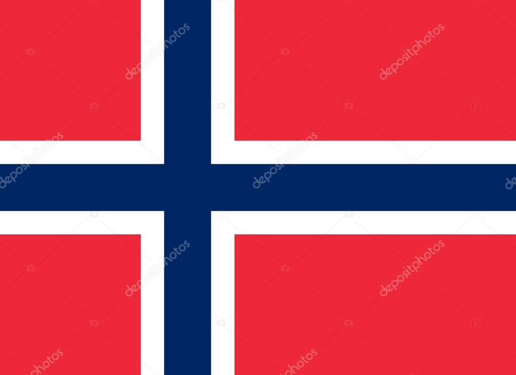 The official flag of the Kingdom of Norway in both color and proportions