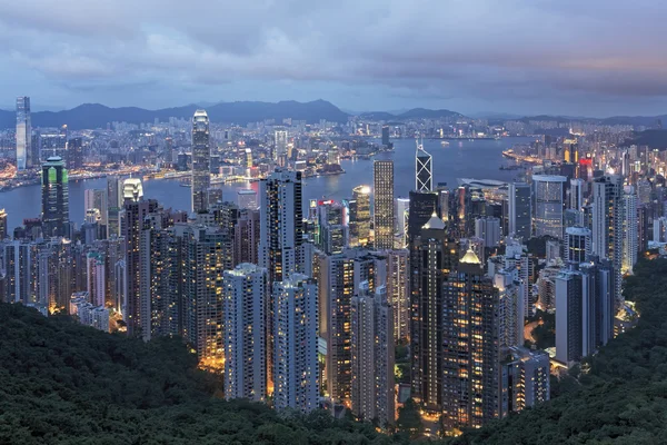 홍콩 발견할 섬과 빅토리아 항구 보기 영역에서에서 볼 때. 홍콩입니다. 중국 — 스톡 사진