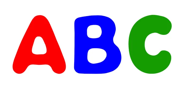 字母 Abc isplated 白色背景上的插图 — 图库照片