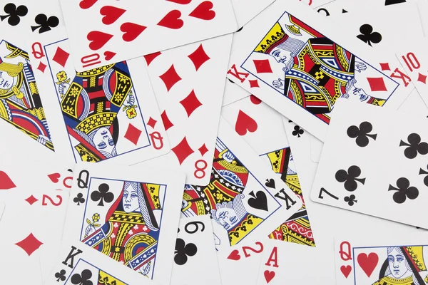 Collage of tradional playing cards — Stock Photo, Image