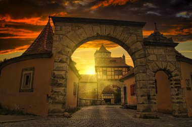 Rothenburg ob der Tauber güzel, eski bir kasaba.