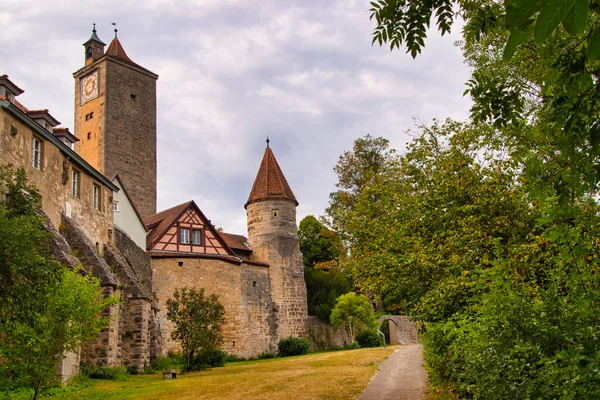 Rothenburg Der Tauber Μια Όμορφη Παλιά Μικρή Πόλη — Φωτογραφία Αρχείου