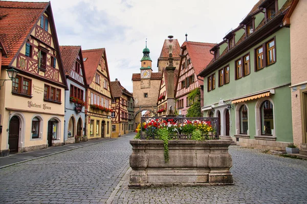 Rothenburg Der Tauber Krásné Staré Malé Město — Stock fotografie