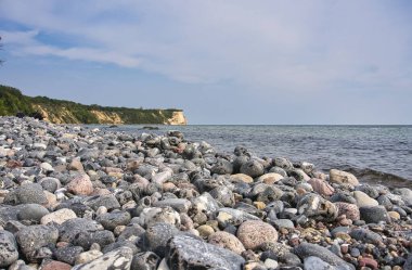 Baltık Denizi plajı taşlı güzel bir manzara