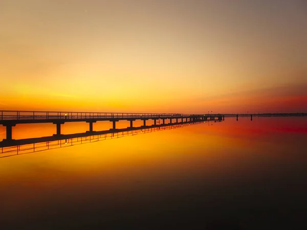 日の出 ルーゲン島のバルト海での日没 — ストック写真