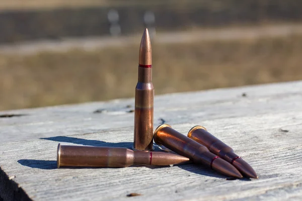 Opsommingstekens en cartridges voor wapen — Stockfoto