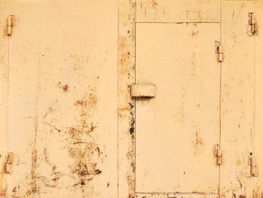 Eski paslı metal kapı dokusu
