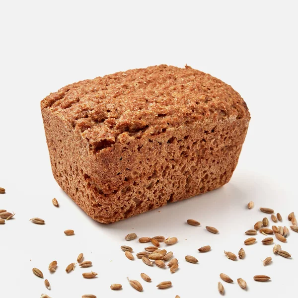 Pâine Secară Mică Placă Albă Semințe Dovleac — Fotografie, imagine de stoc