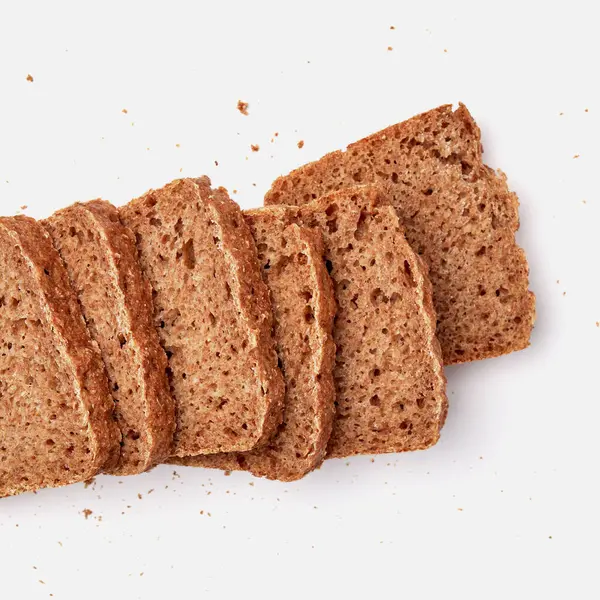 Sliced Rye Bread White Plate — Stock Photo, Image
