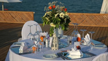 Düğün resepsiyonu ayarı