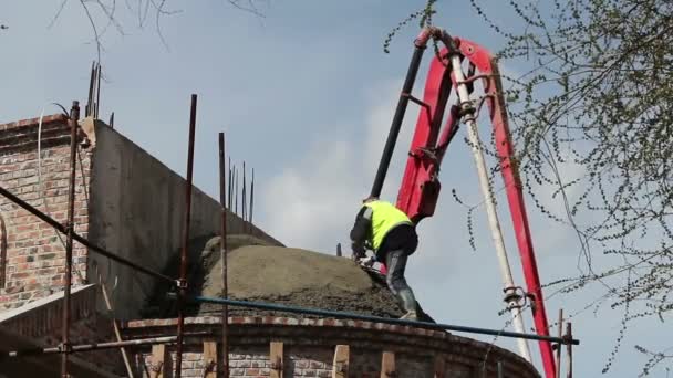 Construction site workers — Stock Video