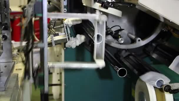 Máquina de fabricação de meia-calça — Vídeo de Stock
