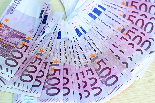 Billetes de 500 euros seguidos — Foto de Stock