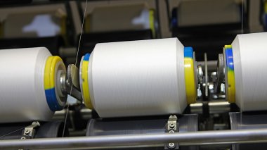 Pamuk iplik tekstil fabrikası üretimde