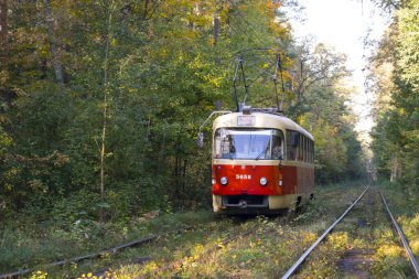 Pushcha Voditsa, Kyiv, Ukrayna tramvayı 12 Ekim 2018