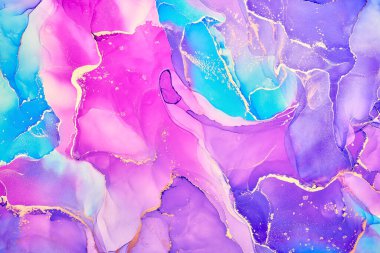 Alkol mürekkebi renkleri saydam. Soyut çok renkli mermer desen arkaplanı. Tasarım kağıdı, duvar kağıdı. Akrilik boyaları karıştırıyorum. Modern akışkan sanat. Alkol Mürekkebi Deseni