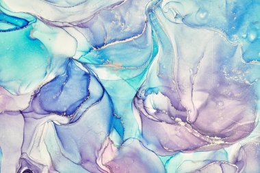 Alkol mürekkebi renkleri saydam. Soyut çok renkli mermer desen arkaplanı. Tasarım kağıdı, duvar kağıdı. Akrilik boyaları karıştırıyorum. Modern akışkan sanat. Alkol Mürekkebi Deseni