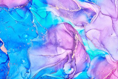 Alkol mürekkebi renkleri saydam. Soyut çok renkli mermer desen arkaplanı. Tasarım kağıdı, duvar kağıdı. Akrilik boyaları karıştırıyorum. Modern akışkan sanat. Alkol Mürekkebi Deseni
