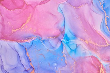 Alkol mürekkebi renkleri saydam. Soyut çok renkli mermer desen arkaplanı. Tasarım kağıdı, duvar kağıdı. Akrilik boyaları karıştırıyorum. Modern akışkan sanat. Alkol Mürekkebi Deseni