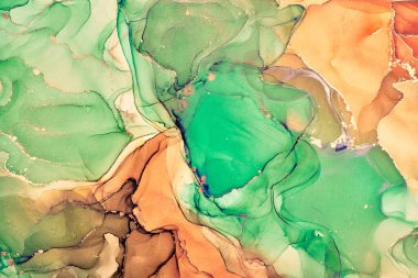 Alkol mürekkebi renkleri saydam. Soyut çok renkli mermer desen arkaplanı. Tasarım kağıdı, duvar kağıdı. Akrilik boyaları karıştırıyorum. Modern akışkan sanat. Alkol Mürekkebi Deseni