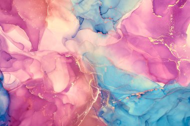 Alkol mürekkebi tekniğinde doğal lüks, soyut, akışkan sanat resimleri. Şefkatli ve rüya gibi duvar kağıtları. Renklerin karışımı şeffaf dalgalar ve altın girdaplar yaratır. Posterler ve diğer basılı materyaller için