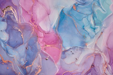 Alkol mürekkebi tekniğinde doğal lüks, soyut, akışkan sanat resimleri. Şefkatli ve rüya gibi duvar kağıtları. Renklerin karışımı şeffaf dalgalar ve altın girdaplar yaratır. Posterler ve diğer basılı materyaller için